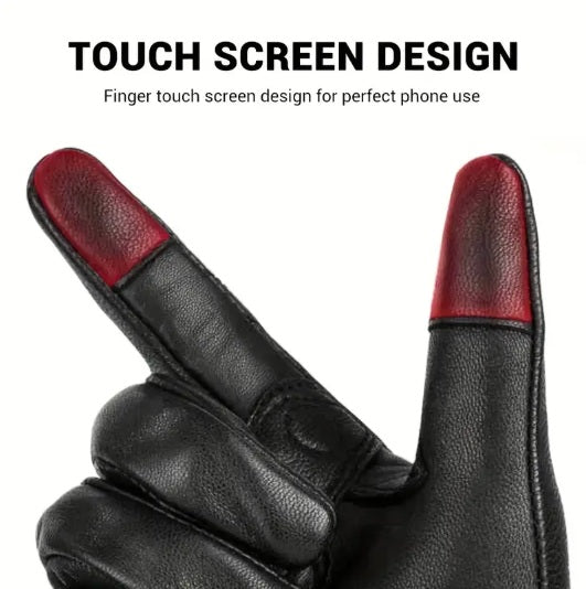 Leather Bicycle Gloves