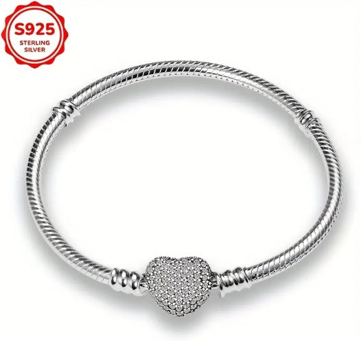 Snake Charm Heart Bracelet